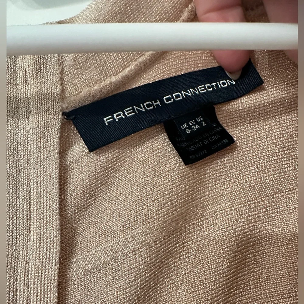 French Connection Champagne Bandage Dress, size 2, EXCELLENT COND. - Picture 6 of 6
